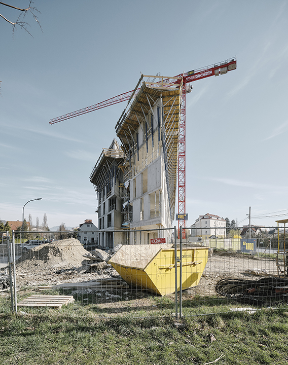 Projekt Reininghausstraße 80 in Graz: Bauteil Süd steht kurz vor der Fertigstellung Rohbau. Foto: © Schreyer David